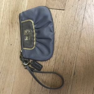 Gray coach wristlet
